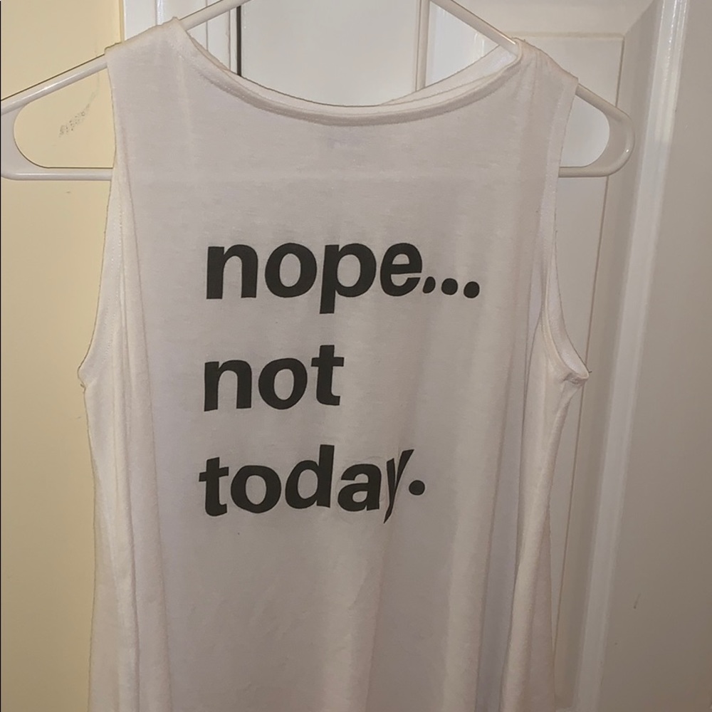 White flowy Nordstrom graphic tank